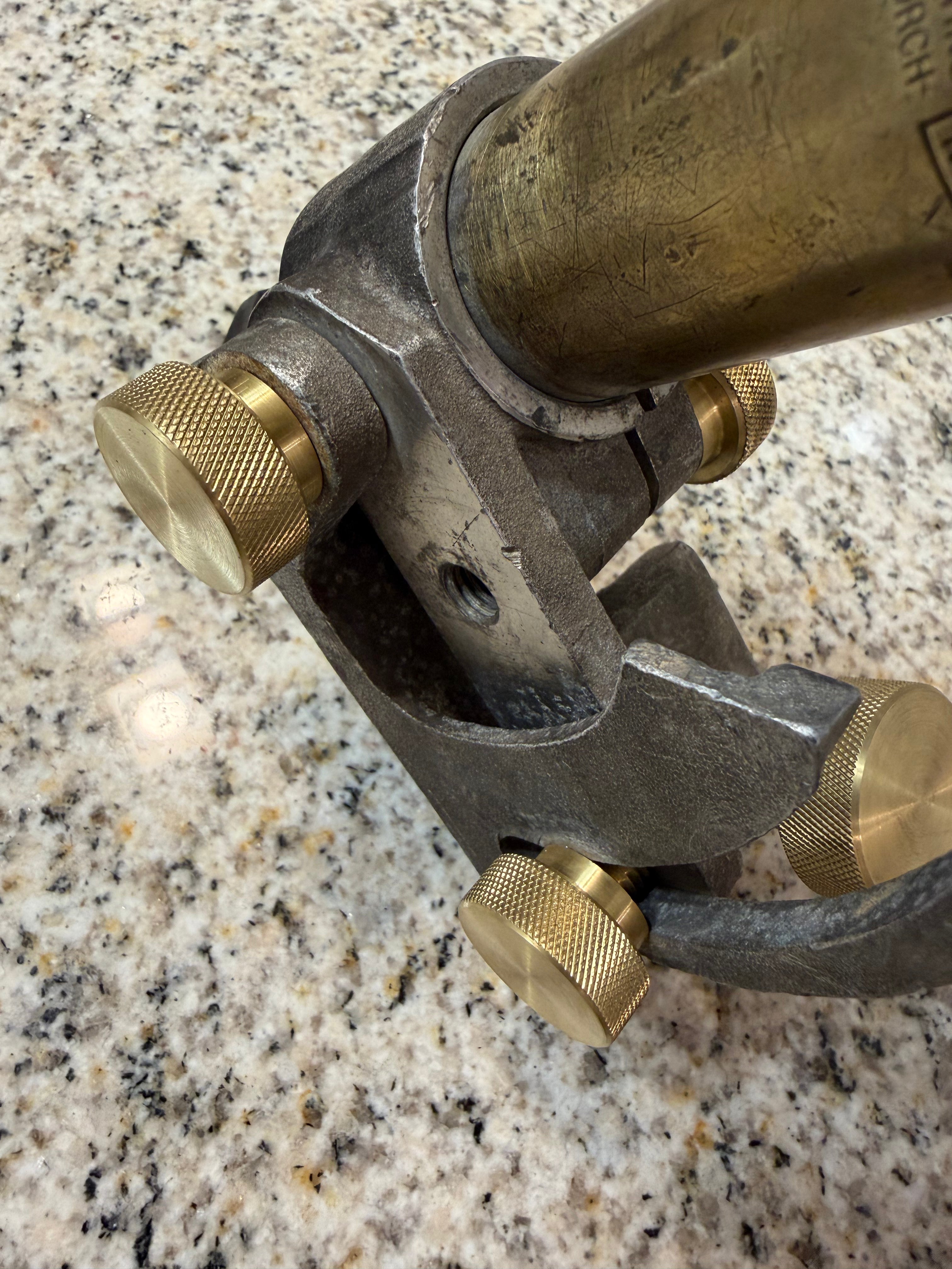 PRE-ORDER. Ships in 3-4 weeks.  Easy-Adjustment Brass Knob Set – Mathey Dearman